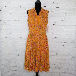 Nanette Lepore Pintuck Floral Print Dress